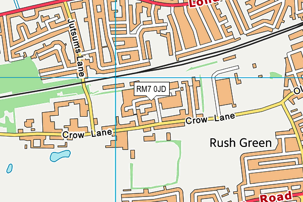 RM7 0JD map - OS VectorMap District (Ordnance Survey) RM7 0JD map - OS VectorMap District (Ordnance Survey)