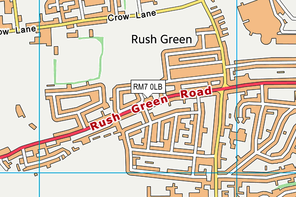 RM7 0LB map - OS VectorMap District (Ordnance Survey) RM7 0LB map - OS VectorMap District (Ordnance Survey)