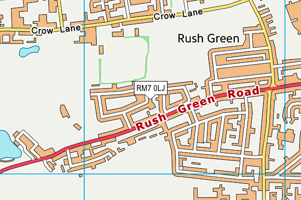RM7 0LJ map - OS VectorMap District (Ordnance Survey) RM7 0LJ map - OS VectorMap District (Ordnance Survey)