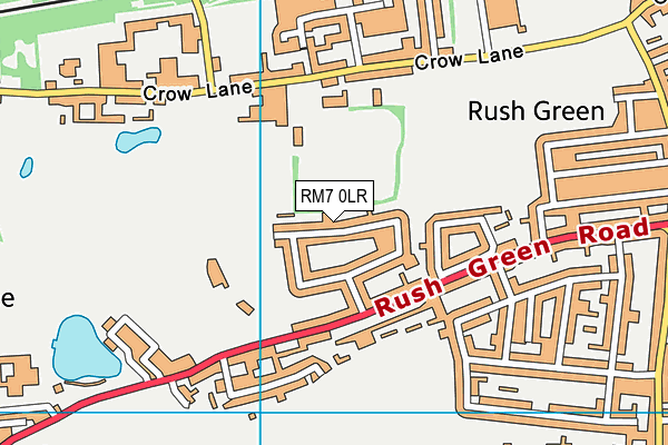 RM7 0LR map - OS VectorMap District (Ordnance Survey)