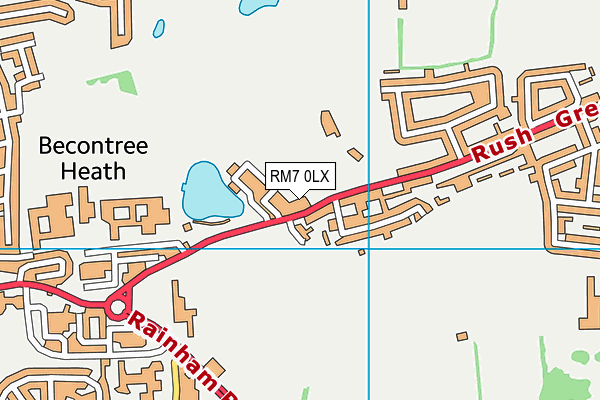 RM7 0LX map - OS VectorMap District (Ordnance Survey) RM7 0LX map - OS VectorMap District (Ordnance Survey)