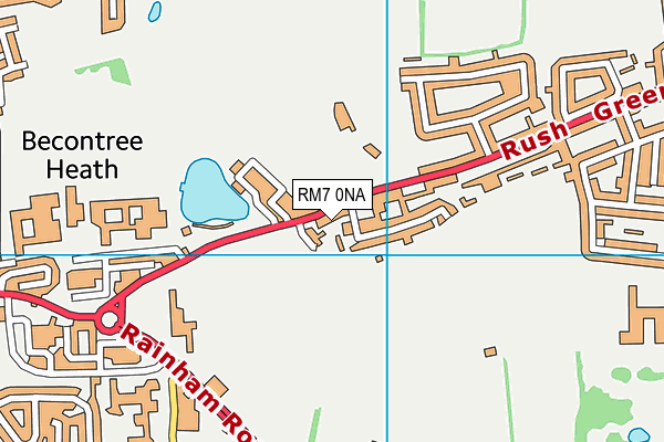RM7 0NA map - OS VectorMap District (Ordnance Survey) RM7 0NA map - OS VectorMap District (Ordnance Survey)