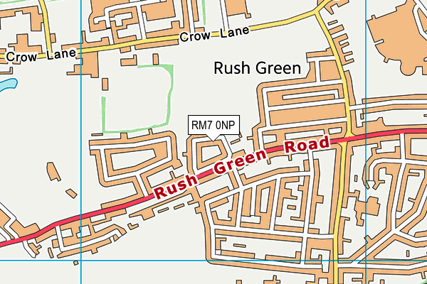 RM7 0NP map - OS VectorMap District (Ordnance Survey)