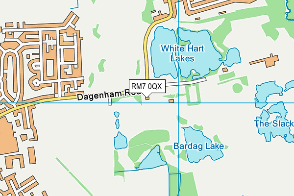 RM7 0QX map - OS VectorMap District (Ordnance Survey) RM7 0QX map - OS VectorMap District (Ordnance Survey)