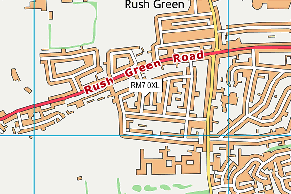 RM7 0XL map - OS VectorMap District (Ordnance Survey) RM7 0XL map - OS VectorMap District (Ordnance Survey)