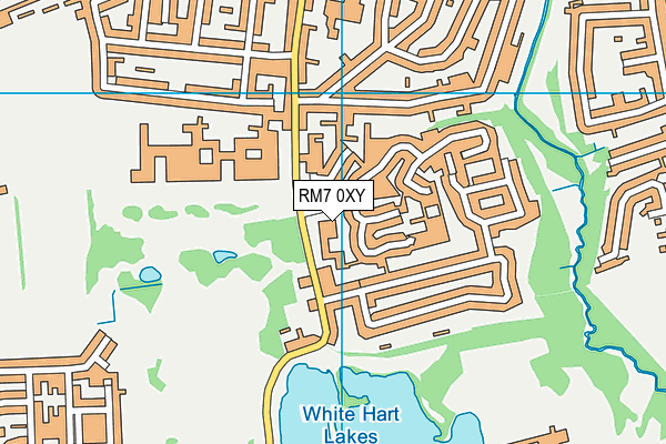 RM7 0XY map - OS VectorMap District (Ordnance Survey) RM7 0XY map - OS VectorMap District (Ordnance Survey)