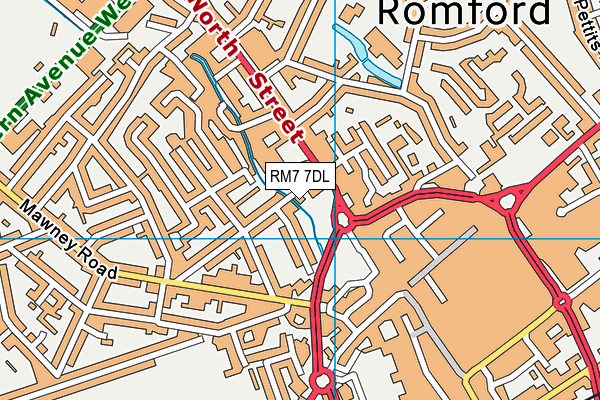 RM7 7DL map - OS VectorMap District (Ordnance Survey) RM7 7DL map - OS VectorMap District (Ordnance Survey)