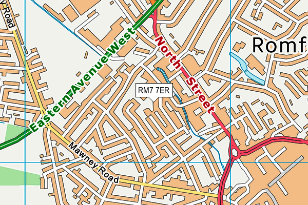 RM7 7ER map - OS VectorMap District (Ordnance Survey) RM7 7ER map - OS VectorMap District (Ordnance Survey)