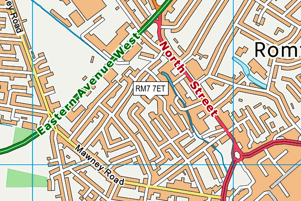RM7 7ET map - OS VectorMap District (Ordnance Survey) RM7 7ET map - OS VectorMap District (Ordnance Survey)