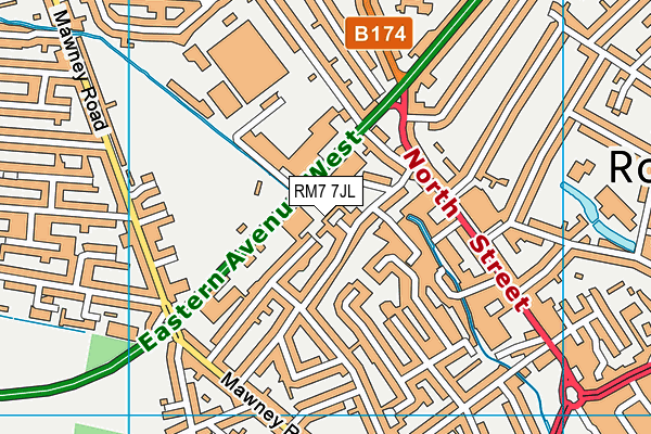 RM7 7JL map - OS VectorMap District (Ordnance Survey) RM7 7JL map - OS VectorMap District (Ordnance Survey)