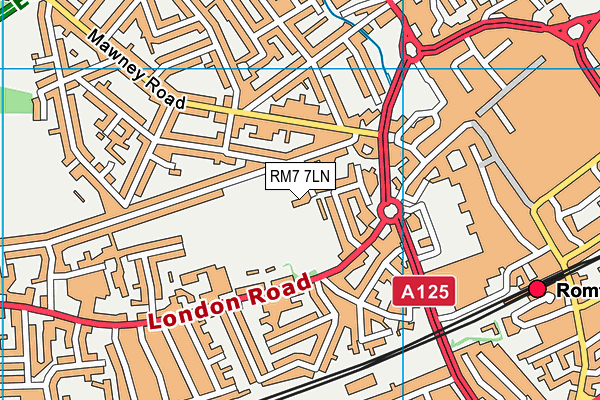 RM7 7LN map - OS VectorMap District (Ordnance Survey) RM7 7LN map - OS VectorMap District (Ordnance Survey)
