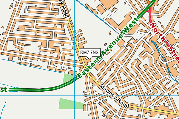 RM7 7NS map - OS VectorMap District (Ordnance Survey) RM7 7NS map - OS VectorMap District (Ordnance Survey)