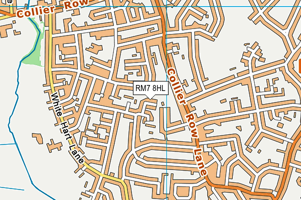 RM7 8HL map - OS VectorMap District (Ordnance Survey) RM7 8HL map - OS VectorMap District (Ordnance Survey)
