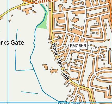 RM7 8HR map - OS VectorMap District (Ordnance Survey) RM7 8HR map - OS VectorMap District (Ordnance Survey)