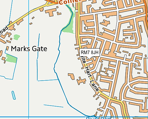 RM7 8JH map - OS VectorMap District (Ordnance Survey) RM7 8JH map - OS VectorMap District (Ordnance Survey)
