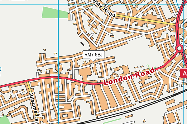 RM7 9BJ map - OS VectorMap District (Ordnance Survey) RM7 9BJ map - OS VectorMap District (Ordnance Survey)