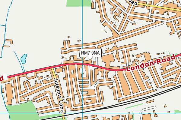 RM7 9NA map - OS VectorMap District (Ordnance Survey) RM7 9NA map - OS VectorMap District (Ordnance Survey)