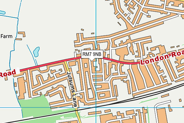 RM7 9NB map - OS VectorMap District (Ordnance Survey) RM7 9NB map - OS VectorMap District (Ordnance Survey)