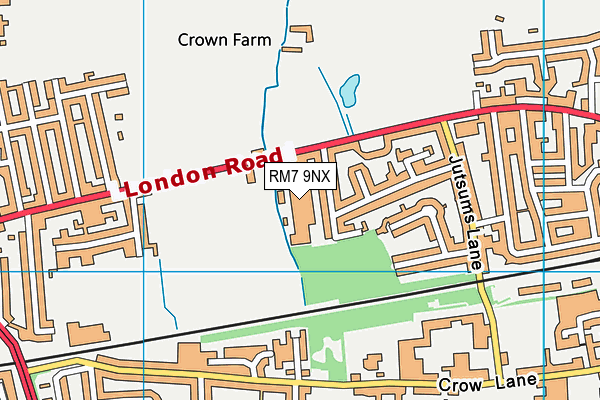 RM7 9NX map - OS VectorMap District (Ordnance Survey) RM7 9NX map - OS VectorMap District (Ordnance Survey)
