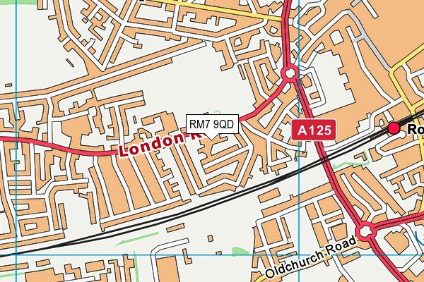 RM7 9QD map - OS VectorMap District (Ordnance Survey) RM7 9QD map - OS VectorMap District (Ordnance Survey)