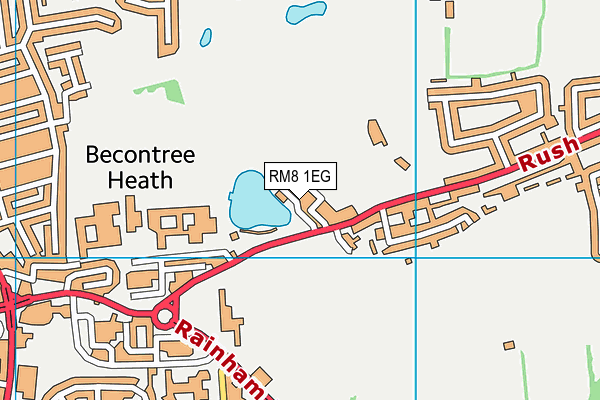 RM8 1EG map - OS VectorMap District (Ordnance Survey) RM8 1EG map - OS VectorMap District (Ordnance Survey)