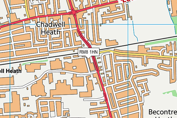 RM8 1HN map - OS VectorMap District (Ordnance Survey) RM8 1HN map - OS VectorMap District (Ordnance Survey)