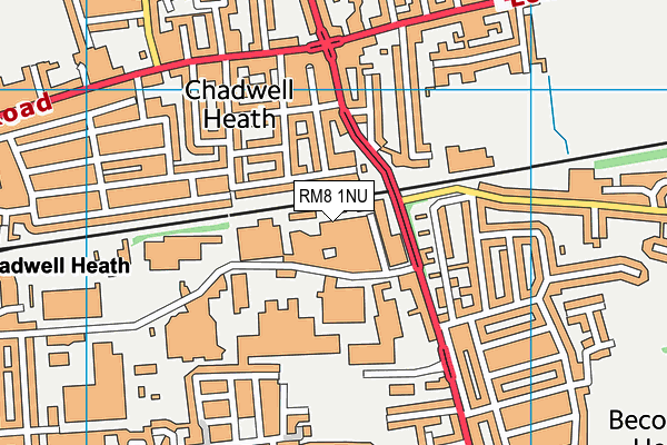 RM8 1NU map - OS VectorMap District (Ordnance Survey) RM8 1NU map - OS VectorMap District (Ordnance Survey)