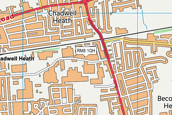 RM8 1QH map - OS VectorMap District (Ordnance Survey) RM8 1QH map - OS VectorMap District (Ordnance Survey)