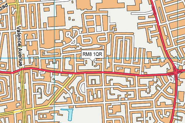 RM8 1QR map - OS VectorMap District (Ordnance Survey) RM8 1QR map - OS VectorMap District (Ordnance Survey)