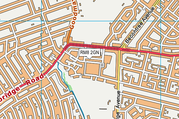 RM8 2GN map - OS VectorMap District (Ordnance Survey) RM8 2GN map - OS VectorMap District (Ordnance Survey)