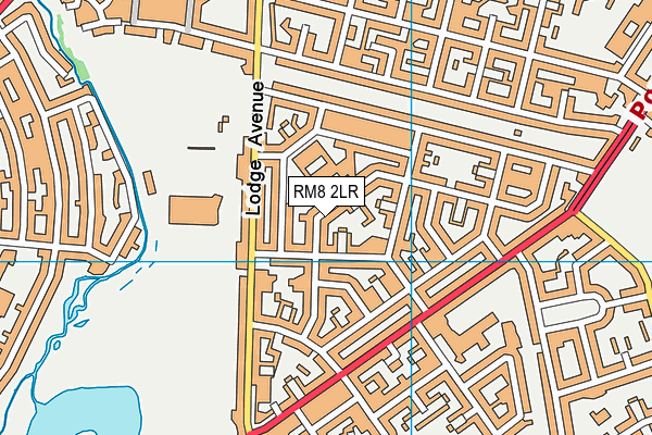 RM8 2LR map - OS VectorMap District (Ordnance Survey) RM8 2LR map - OS VectorMap District (Ordnance Survey)