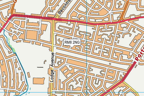 RM8 2NG map - OS VectorMap District (Ordnance Survey) RM8 2NG map - OS VectorMap District (Ordnance Survey)