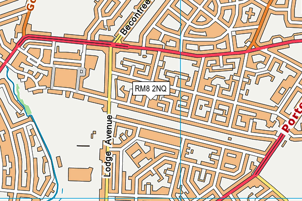 RM8 2NQ map - OS VectorMap District (Ordnance Survey) RM8 2NQ map - OS VectorMap District (Ordnance Survey)