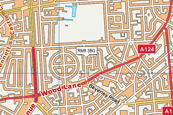 RM8 3BG map - OS VectorMap District (Ordnance Survey) RM8 3BG map - OS VectorMap District (Ordnance Survey)