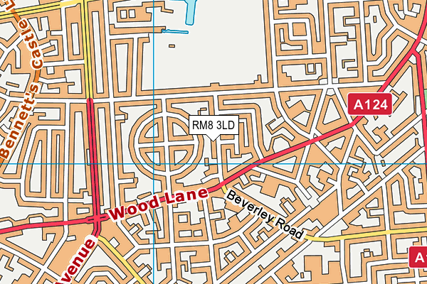 RM8 3LD map - OS VectorMap District (Ordnance Survey) RM8 3LD map - OS VectorMap District (Ordnance Survey)