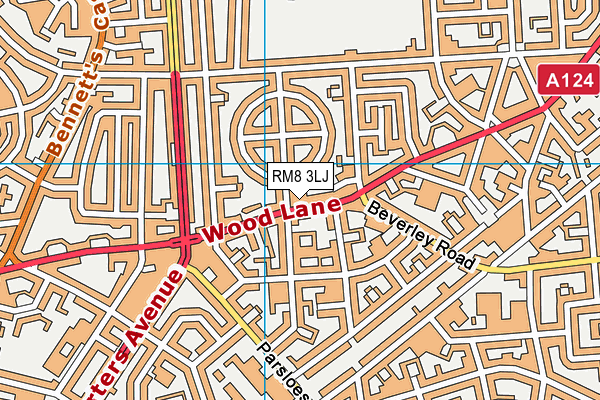 RM8 3LJ map - OS VectorMap District (Ordnance Survey) RM8 3LJ map - OS VectorMap District (Ordnance Survey)