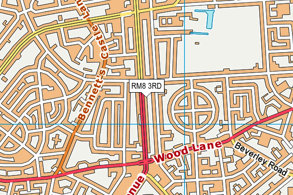 RM8 3RD map - OS VectorMap District (Ordnance Survey) RM8 3RD map - OS VectorMap District (Ordnance Survey)