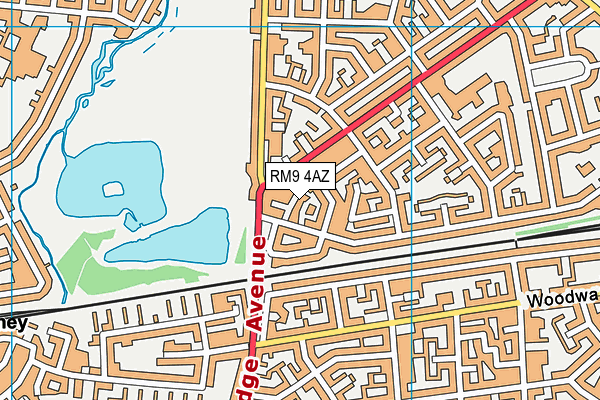 RM9 4AZ map - OS VectorMap District (Ordnance Survey) RM9 4AZ map - OS VectorMap District (Ordnance Survey)