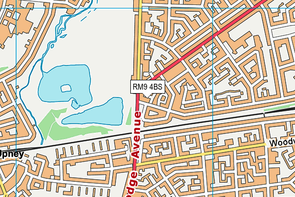 RM9 4BS map - OS VectorMap District (Ordnance Survey) RM9 4BS map - OS VectorMap District (Ordnance Survey)