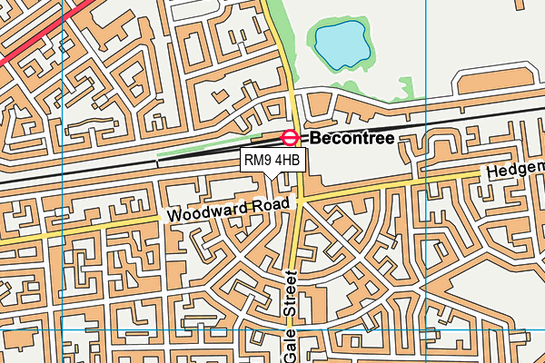 RM9 4HB map - OS VectorMap District (Ordnance Survey) RM9 4HB map - OS VectorMap District (Ordnance Survey)