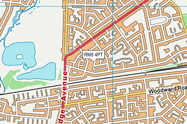 RM9 4PT map - OS VectorMap District (Ordnance Survey) RM9 4PT map - OS VectorMap District (Ordnance Survey)