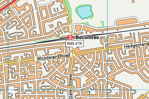 RM9 4TR map - OS VectorMap District (Ordnance Survey) RM9 4TR map - OS VectorMap District (Ordnance Survey)