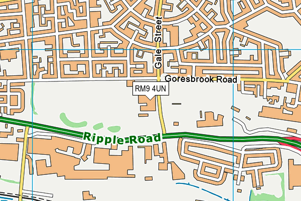 RM9 4UN map - OS VectorMap District (Ordnance Survey) RM9 4UN map - OS VectorMap District (Ordnance Survey)