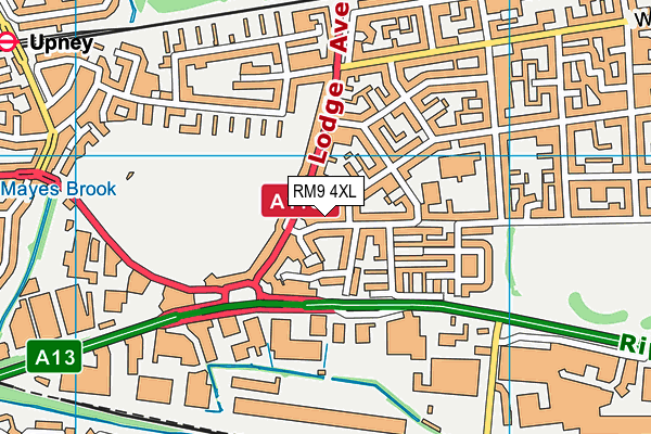 RM9 4XL map - OS VectorMap District (Ordnance Survey) RM9 4XL map - OS VectorMap District (Ordnance Survey)