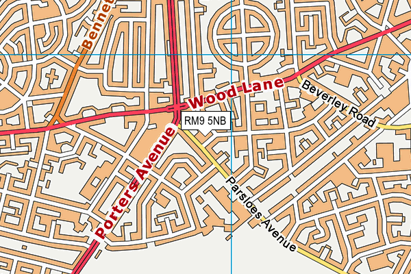 RM9 5NB map - OS VectorMap District (Ordnance Survey) RM9 5NB map - OS VectorMap District (Ordnance Survey)