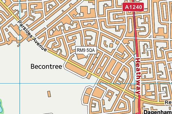 RM9 5QA map - OS VectorMap District (Ordnance Survey) RM9 5QA map - OS VectorMap District (Ordnance Survey)
