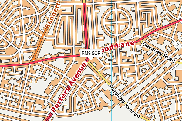RM9 5QP map - OS VectorMap District (Ordnance Survey) RM9 5QP map - OS VectorMap District (Ordnance Survey)