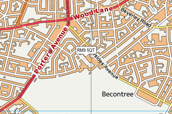 RM9 5QT map - OS VectorMap District (Ordnance Survey) RM9 5QT map - OS VectorMap District (Ordnance Survey)