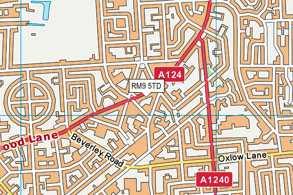 RM9 5TD map - OS VectorMap District (Ordnance Survey) RM9 5TD map - OS VectorMap District (Ordnance Survey)