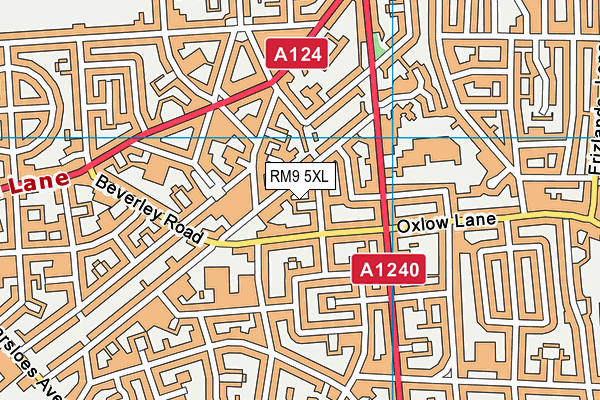 RM9 5XL map - OS VectorMap District (Ordnance Survey) RM9 5XL map - OS VectorMap District (Ordnance Survey)